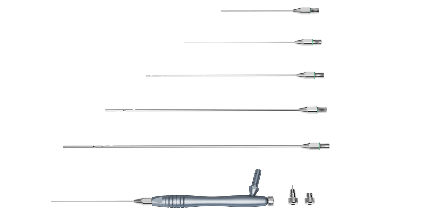 Advanced liposuction handpiece set